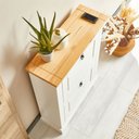 Ver imagem 4 de Sapateira Madeira 2 Portas Basculantes 10 Pares Rústico Branco Idimex