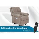 Ver imagem 3 de Poltrona Reclinável Motorizada P/ Sala Detroit Golden Zero Wall C/ Lift Courano Marrom - Probel