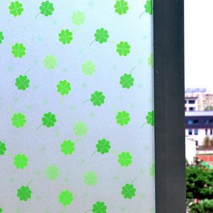 Pelicula Adesivo Eletrostatica Vidro Jateado Trevos da Sorte