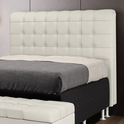 Cabeceira Rana 195 Para Cama King Courino Bege Aradecor