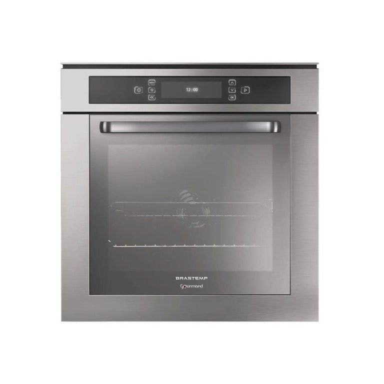 Forno de Embutir Elétrico Brastemp 67 Litros Cor Inox com Função Ar Forçado e Painel Touch - Bo260Ar