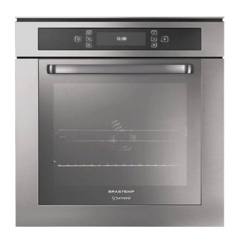 Forno de Embutir Elétrico Brastemp 67 Litros Cor Inox com Função Ar Forçado e Painel Touch - Bo260Ar