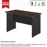Mesa Escritório PÉ QUADRO – 1,35×0,60m – S/ Gavetas – MARSALA/PRETO – 25420 - 3