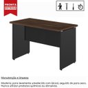Ver imagem 3 de Mesa Escritório PÉ QUADRO – 1,35×0,60m – S/ Gavetas – MARSALA/PRETO – 25420