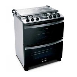 Fogão Brastemp 5 Bocas Duplo Forno Branco com Turbo Chama e Touch Timer com Autodesligamento - Bfd5G - 1
