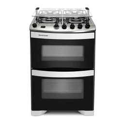 Fogão Brastemp 4 Bocas Duplo Forno Branco com Botões Removíveis - Bfd4Nab - 1 Fogão Brastemp 4 Bocas Duplo Forno Branco com Botões Removíveis - Bfd4Nab - 1