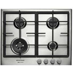 Cooktop 4 Bocas Brastemp Gourmand Inox com Duplachama e Trempe com Ferro Fundido - Bdk60Dr - 1