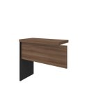 Ver imagem 2 de Mesa de Escritório em L Cor Nature/preto (mesa Reta 170 Cm + Mesa Auxiliar) 0,73×1,70×0,70 C/ 02 Gav