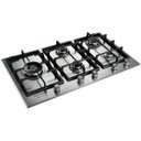 Ver imagem 2 de Cooktop 5 Bocas Brastemp Gourmand Inox com Duplachama e Trempe com Ferro Fundido - Bdk90Dr