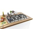 Ver imagem 5 de Cooktop 5 Bocas Brastemp Gourmand Inox com Duplachama e Trempe com Ferro Fundido - Bdk90Dr