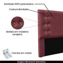 Ver imagem 3 de Cabeceira Decorativa Queen Size 1,60M Kors Veludo Vinho - Gran Belo