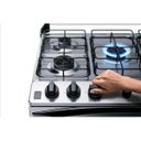 Ver mais imagens de Fogão Brastemp 5 Bocas Duplo Forno Cor Inox com Botões Removíveis e Exclusivo Aro Protetor - Bfd5Ncr