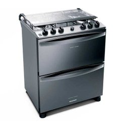 Fogão Brastemp 5 Bocas Duplo Forno Cor Inox com Botões Removíveis e Exclusivo Aro Protetor - Bfd5Ncr - 2