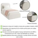 Ver imagem 5 de Cama Solteiro Cabeceira Estofada Estrutura MDF-MDP Linho Off White Jasper Móveis