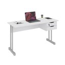 Ver imagem 2 de Mesa Escrivaninha Home Office Ecos 100 Cm 2 Gavetas - Branco