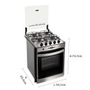 Ver imagem 2 de Fogão Brastemp 4 Bocas Embutir Cor Inox com Timer Digital - Byo4tar