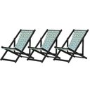 Ver imagem 1 de Kit 3 Espreguiçadeiras Dobrável Black Sb-triang Azul