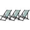 Kit 3 Espreguiçadeiras Dobrável Black Sb-triang Azul - 1