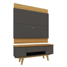 Rack com Painel para Sala ou Quarto e Tv de até 52" com 1 Gaveta e 2 Portas 1,35m Camaru com Cinza - 4
