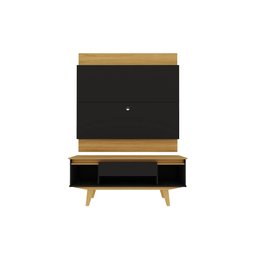 Rack com Painel para Sala ou Quarto e Tv de até 52" com 1 Gaveta e 2 Portas 1,35m Camaru com Cinza - 2