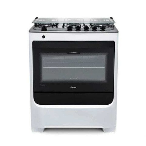 Fogão de Piso Consul 5 Bocas Branco com Acendimento Automático e Botões Removíveis - Cfs5Nab Bivolt