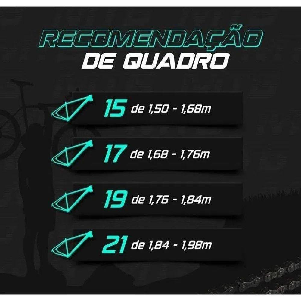 Bicicleta Aro 29 Ksw 2x9v Freio Hidráulico Trava K7 11-40 - 15" Preto-laranja e Vermelho - 3
