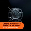 Ver imagem 3 de Cooktop 5 Bocas Brastemp com Grades Piatina e Acendimento Automático - Bdd75Ae