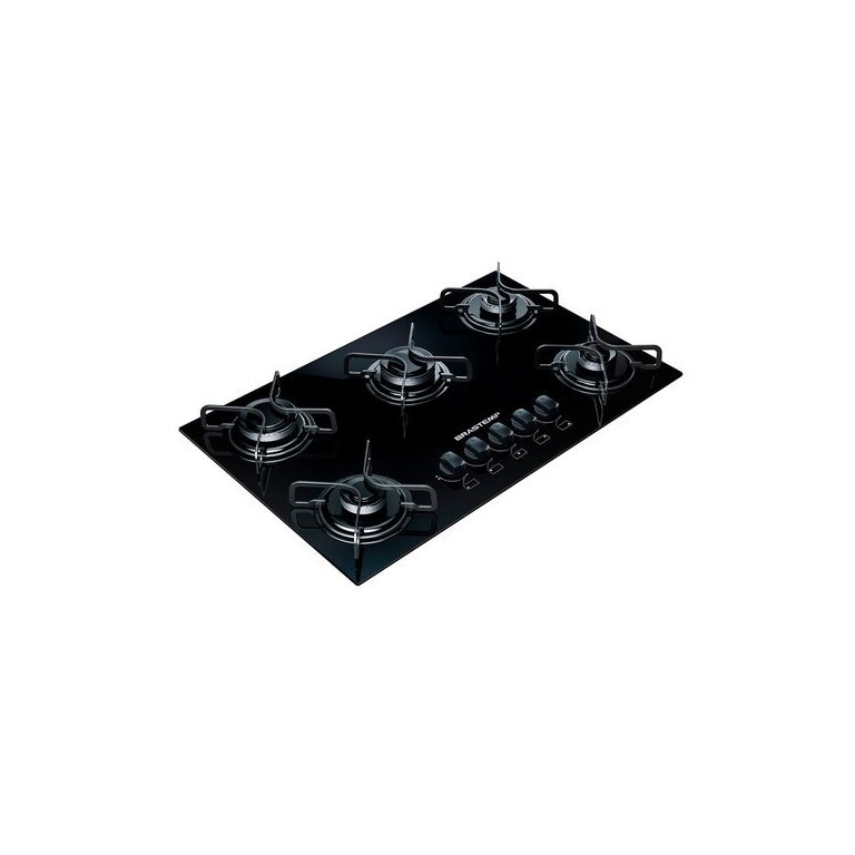 Cooktop 5 Bocas Brastemp com Grades Piatina e Acendimento Automático - Bdd75Ae
