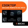 Cooktop 5 Bocas Brastemp com Grades Piatina e Acendimento Automático - Bdd75Ae - 2