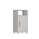 Ver imagem 1 de Balcão Multiuso 42,5cm 1 Porta 1 Nicho 4 Pés Branco B010