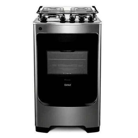 Fogão Consul 4 Bocas Cor Inox com Acendimento Automático - Cfo4Nar