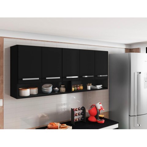 Armario de Cozinha Aereo Filipinas Preto Bela Casa