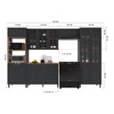 Ver imagem 4 de Armário Cozinha Modulada Completa Americana 100% MDF 350cm Provence Multimóveis Crink-CPL021