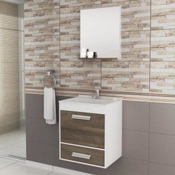 Gabinete para Banheiro com Espelheira Balcony UP (Não acompanha torneira e acessórios) - 1 Gabinete para Banheiro com Espelheira Balcony UP (Não acompanha torneira e acessórios) - 1