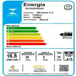 Frigobar Consul 76 litros com Gaveta Multiuso - CRC08CB - 6
