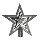Ver imagem 6 de Kit 44 Peças Enfeite Natalino Estrela Bolinhas Festão Cordão Cor:prata