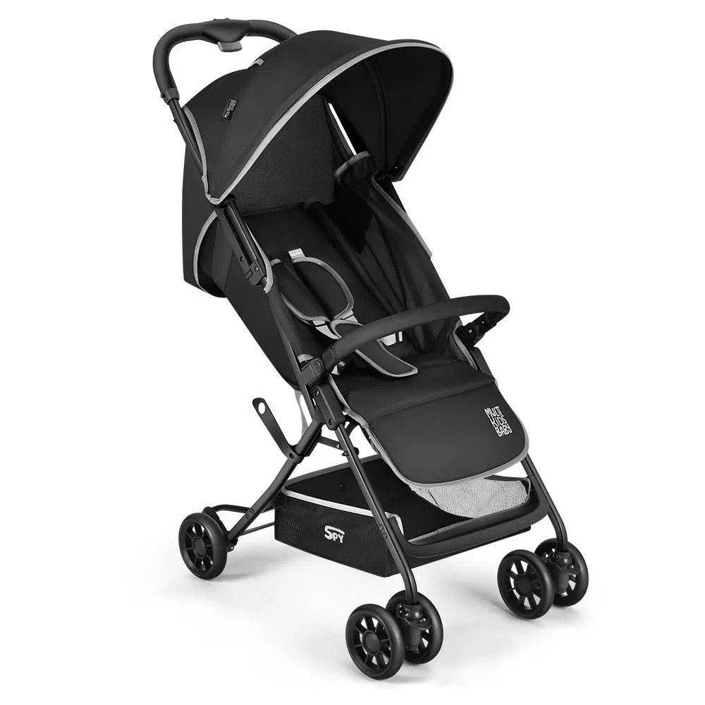 Carrinho de Bebê Passeio Compacto Multikids Baby Spy Bb424 Preto