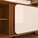Ver imagem 6 de Rack com Painel para TV 65 Polegadas Peter 150cm Ripado Porta Deslizante Freijó Off White DJ Móveis