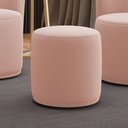 Ver imagem 1 de Puff Redondo Orgânico para Sala Malu Veludo Rosê M11 - D’Rossi