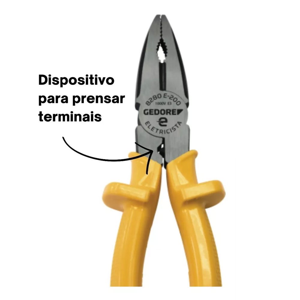 Alicate Eletricista Profissional 8 Pol Gedore C/ Prensa Terminal 8280 E-200 - 4