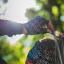 Ver imagem 5 de Luva Ciclismo Bike Masculino Feminino Dedo Curto Hupi Love Bike Preto Gg