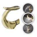 Ver imagem 1 de Torneira Banheiro Dourada Luxo Dubai Monocomando Cobre 100% Metal Goldenx