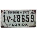 Ver imagem 1 de Placa Decorativa P/ Carro Antiga Vintage Florida Lorben