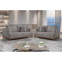 Ver imagem 3 de Conjunto Sofás 2 e 3 Lugares Fixo Linho M-175 Martins Cinza