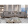 Conjunto Sofás 2 e 3 Lugares Fixo Linho M-175 Martins Cinza - 3