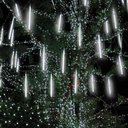 Ver imagem 2 de Cascata Chuva de Neve Natal 108 Leds 8 Tubos Enfeite Natalino Pisca Pisca Decoraçao Queda Gelo