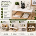 Ver imagem 7 de Organizador Empilhável Cozinha Prateleira Ajustável Pia Banheiro Sapateira Estante Branca