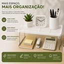 Ver imagem 3 de Organizador Empilhável Cozinha Prateleira Ajustável Pia Banheiro Sapateira Estante Branca