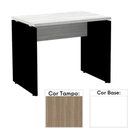 Ver imagem 1 de Mesa de Escritório Pé Painel Pe25 em Mdp 150 x 60cm Cor Noce Naturalle e Base Branca