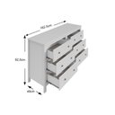 Ver imagem 3 de Cômoda de Quarto Horizontal Maggiore C- 6 Gavetas Amêndoa-off White - Lopas